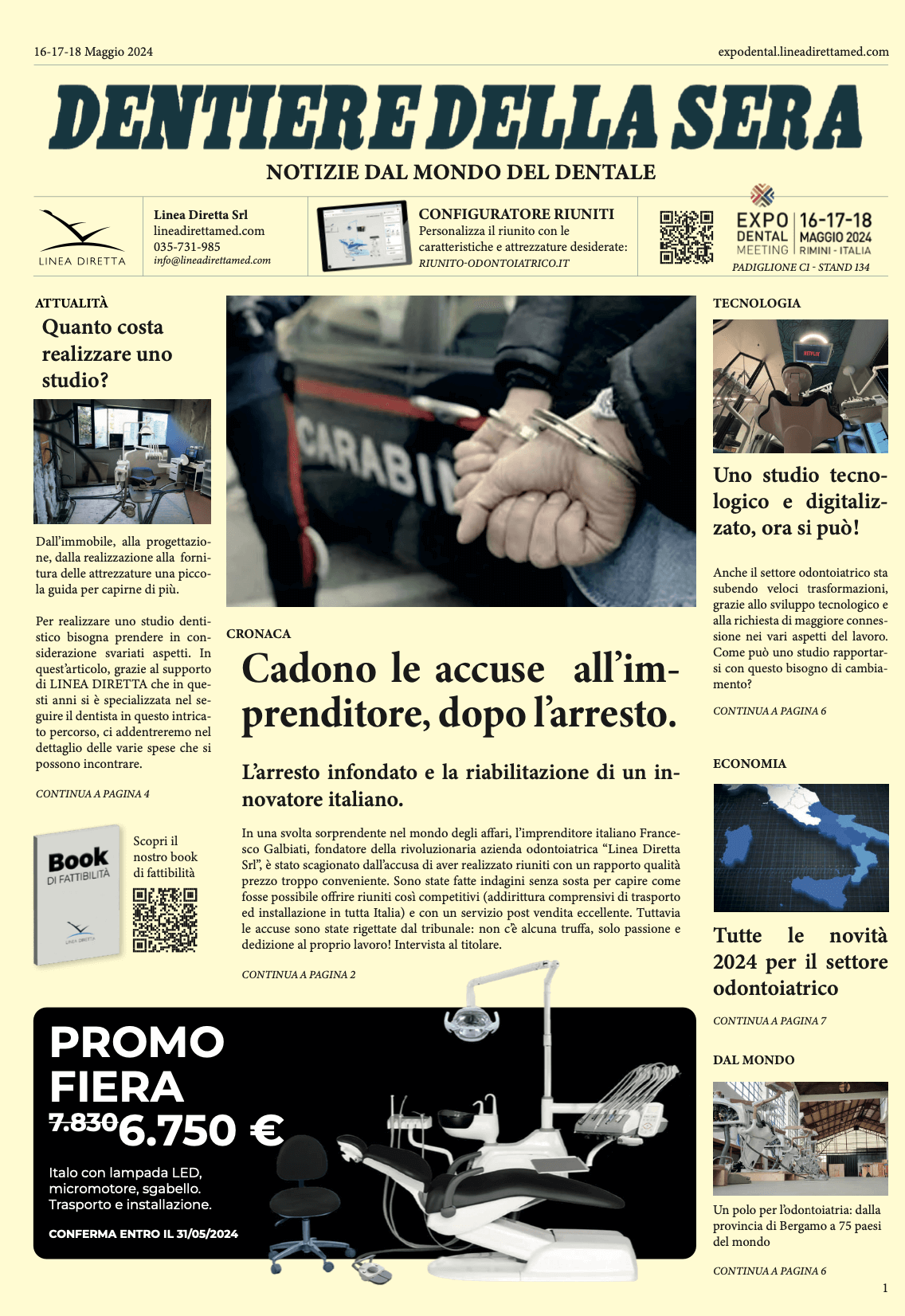 tabloid dentiere della sera